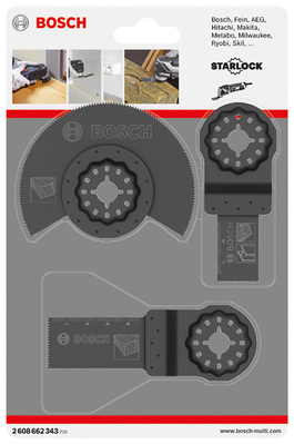 Bosch Power Tools Holz-Basis-Set, 3-teilig, Sägeblätter für 2608662343