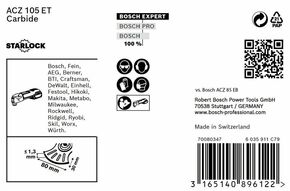 Bosch Power Tools Starlock Segmentsäg ACZ 105 ET,5 Stück 2608664207