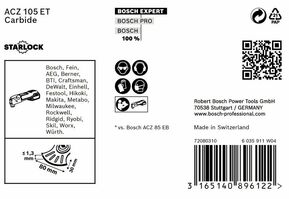 Bosch Power Tools Starlock Segmentsäg ACZ 105 ET,5 Stück 2608664207