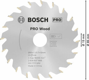 Bosch Power Tools PRO Wood cordless Kreissägeblatt 85 x 2608837666