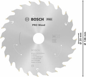 Bosch Power Tools PRO Wood cordless Kreissägeblatt 136 x 2608837668