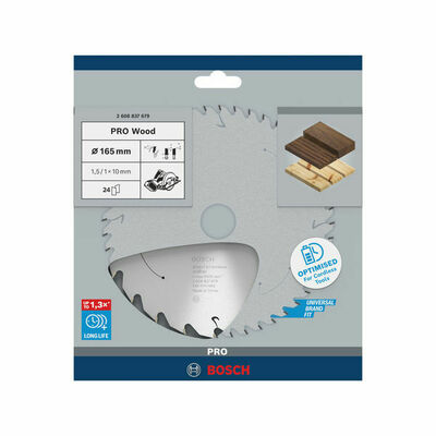 Bosch Power Tools PRO Wood cordless Kreissägeblatt 165 x 2608837679