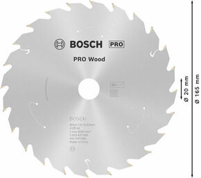 Bosch Power Tools PRO Wood cordless Kreissägeblatt 165 x 2608837685