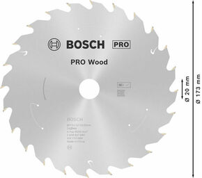 Bosch Power Tools PRO Wood cordless Kreissägeblatt 173 x 2608837690