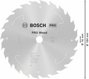 Bosch Power Tools PRO Wood cordless Kreissägeblatt 184 x 2608837698