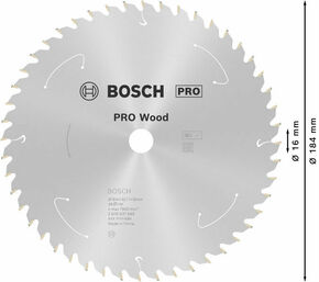 Bosch Power Tools PRO Wood cordless Kreissägeblatt 184 x 2608837699