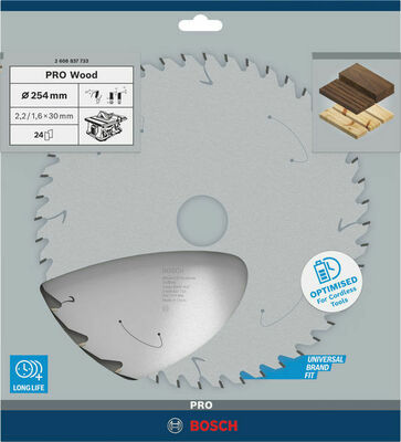 Bosch Power Tools PRO Wood cordless Kreissägeblatt 254 x 2608837733