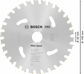 Bosch Power Tools PRO Steel cordless Kreissägeblatt 140 x 2608837747