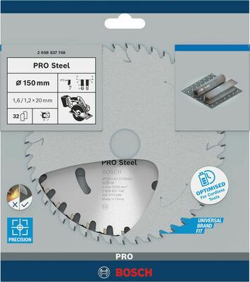 Bosch Power Tools PRO Steel cordless Kreissägeblatt 150 x 2608837748