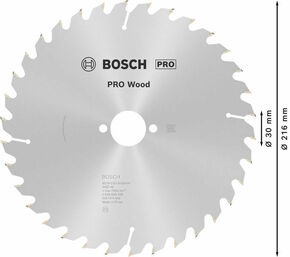 Bosch Power Tools PRO Wood Kreissägeblatt, 216 x 2,6 x 30 mm 2608838409