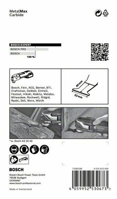 Bosch Power Tools Starlock Tauchsägebl AIZ 32 AIT VE5 2608900015