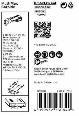 Bosch Power Tools Starlock Tauchsägebl MAII 32 APIT VE10 2608900032