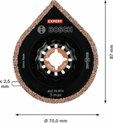 Bosch Power Tools AVZ 70 RT4 Platte 70 mm, 10 Stück 2608900042