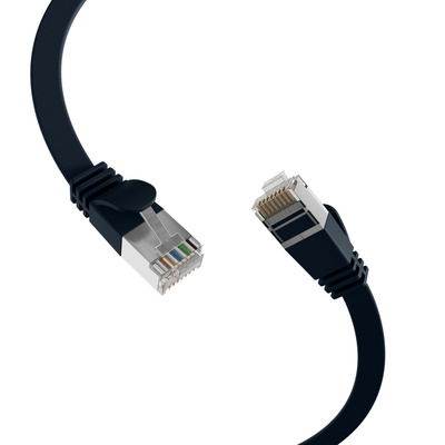 EFB-Elektronik Flachkabel U/FTP Cat.6A RJ45 schwarz 0,25m K5545SW.0,25
