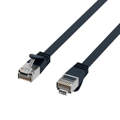 EFB-Elektronik Flachkabel U/FTP Cat.6A RJ45 schwarz 2,0m K5545SW.2