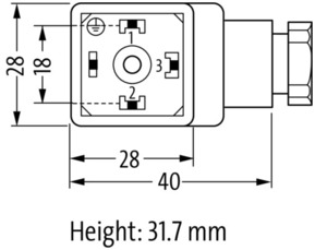 Murrelektronik SVS Ventilstecker BF A 18mm 7000-29405-0000000