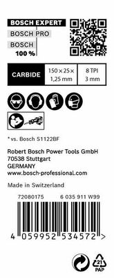 Bosch Power Tools Säbelsägeblatt S 955 CHC,10 Stück 2608900367