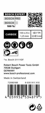 Bosch Power Tools Säbelsägeblatt S 967 XHM,10 Stück 2608900397