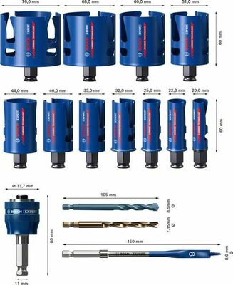 Bosch Power Tools EXP Lochsäge Set Con 20-76 mm, 15-tlg. 2608900489