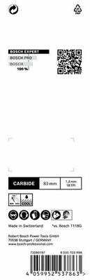 Bosch Power Tools EXPERT Stainless Steel T 118 EHM 2608900562