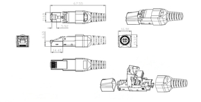 EFB-Elektronik RJ45-Stecker Cat.6 AWG22-27 Metall 88035.1