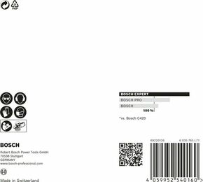 Bosch Power Tools M480 Schleifnetz 125mm,G320,5 Stück 2608900678