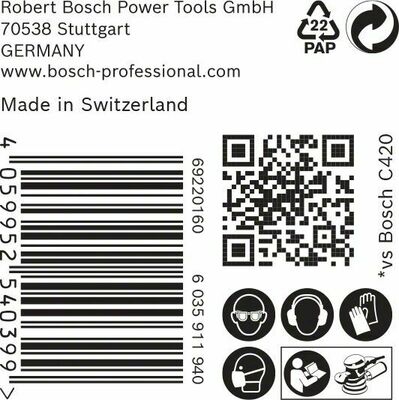 Bosch Power Tools M480 Schleifnetz 150mm,G150,50 Stück 2608900701