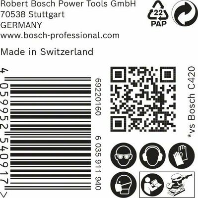 Bosch Power Tools M480 Schleifnetz 93x18 mm,G100,VE50 2608900753
