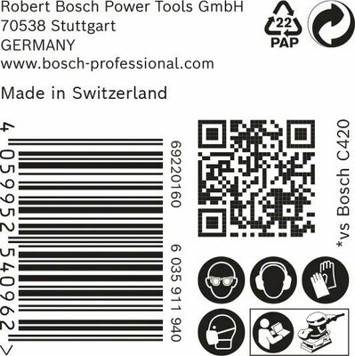 Bosch Power Tools M480 Schleifnetz 93x18 mm,G240,VE50 2608900758
