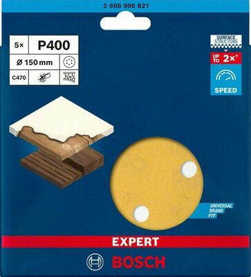 Bosch Power Tools C470 Schleifpapier 150mm,G 400,VE5 2608900821
