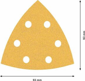 Bosch Power Tools C470 Schleifpapier 93 mm, G100,5 Stück 2608900826