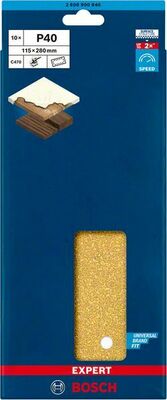 Bosch Power Tools C470 Schleifpapier 115x280mm,G40,VE10 2608900846