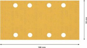 Bosch Power Tools C470 Schleifpapier 93x186mm,G240,VE10 2608900858
