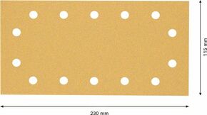 Bosch Power Tools C470 Schleifpapier 115x230mm,G80,VE10 2608900862