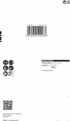 Bosch Power Tools EXPERT C470 Schleifpapier mit 11 Löchern 102 x 2608900888