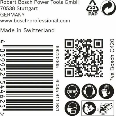 Bosch Power Tools EXPERT C470 Schleifpapier Mehrloch für 2608901124