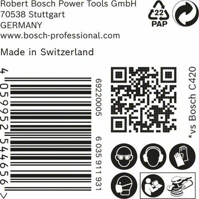 Bosch Power Tools EXPERT C470 Schleifpapier Mehrloch für 2608901127