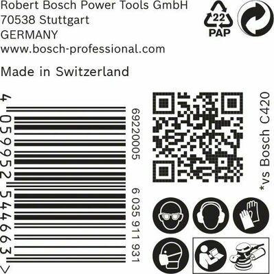 Bosch Power Tools EXPERT C470 Schleifpapier Mehrloch für 2608901128