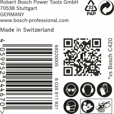 Bosch Power Tools EXPERT C470 Schleifpapier Mehrloch für 2608901129