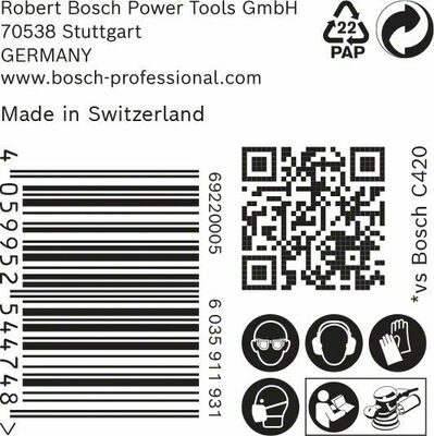 Bosch Power Tools EXPERT C470 Schleifpapier Mehrloch für 2608901136
