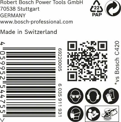 Bosch Power Tools EXPERT C470 Schleifpapier Mehrloch für 2608901137