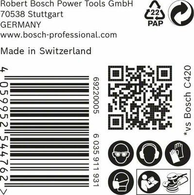 Bosch Power Tools EXPERT C470 Schleifpapier Mehrloch für 2608901138