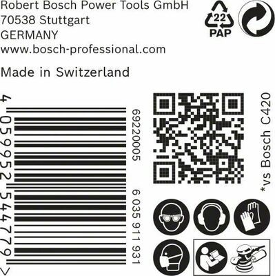 Bosch Power Tools EXPERT C470 Schleifpapier Mehrloch für 2608901139