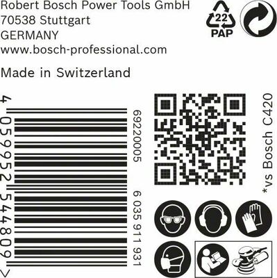 Bosch Power Tools EXPERT C470 Schleifpapier Mehrloch für 2608901142