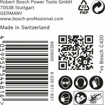 Bosch Power Tools EXPERT C470 Schleifpapier Mehrloch für 2608901143