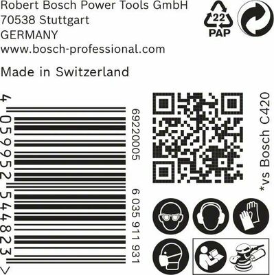 Bosch Power Tools EXPERT C470 Schleifpapier Mehrloch für 2608901144