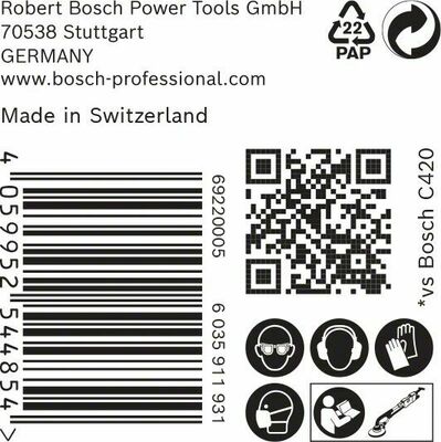 Bosch Power Tools EXPERT C470 Schleifp. mit 19 Löchern für 2608901147