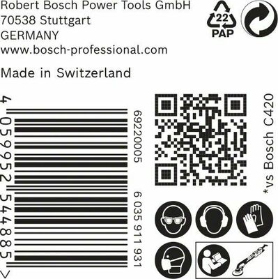 Bosch Power Tools EXPERT C470 Schleifp. mit 19 Löchern für 2608901150