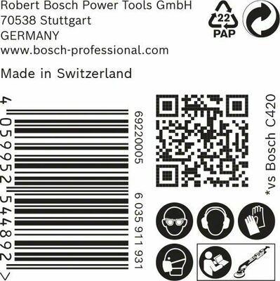 Bosch Power Tools EXPERT C470 Schleifp. mit 19 Löchern für 2608901151