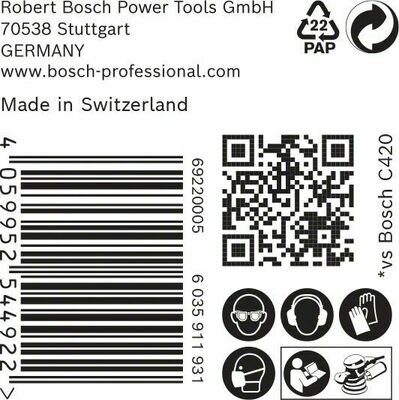 Bosch Power Tools EXPERT C470 Schleifpap. o. Lö. f. Winkelschl. 2608901154
